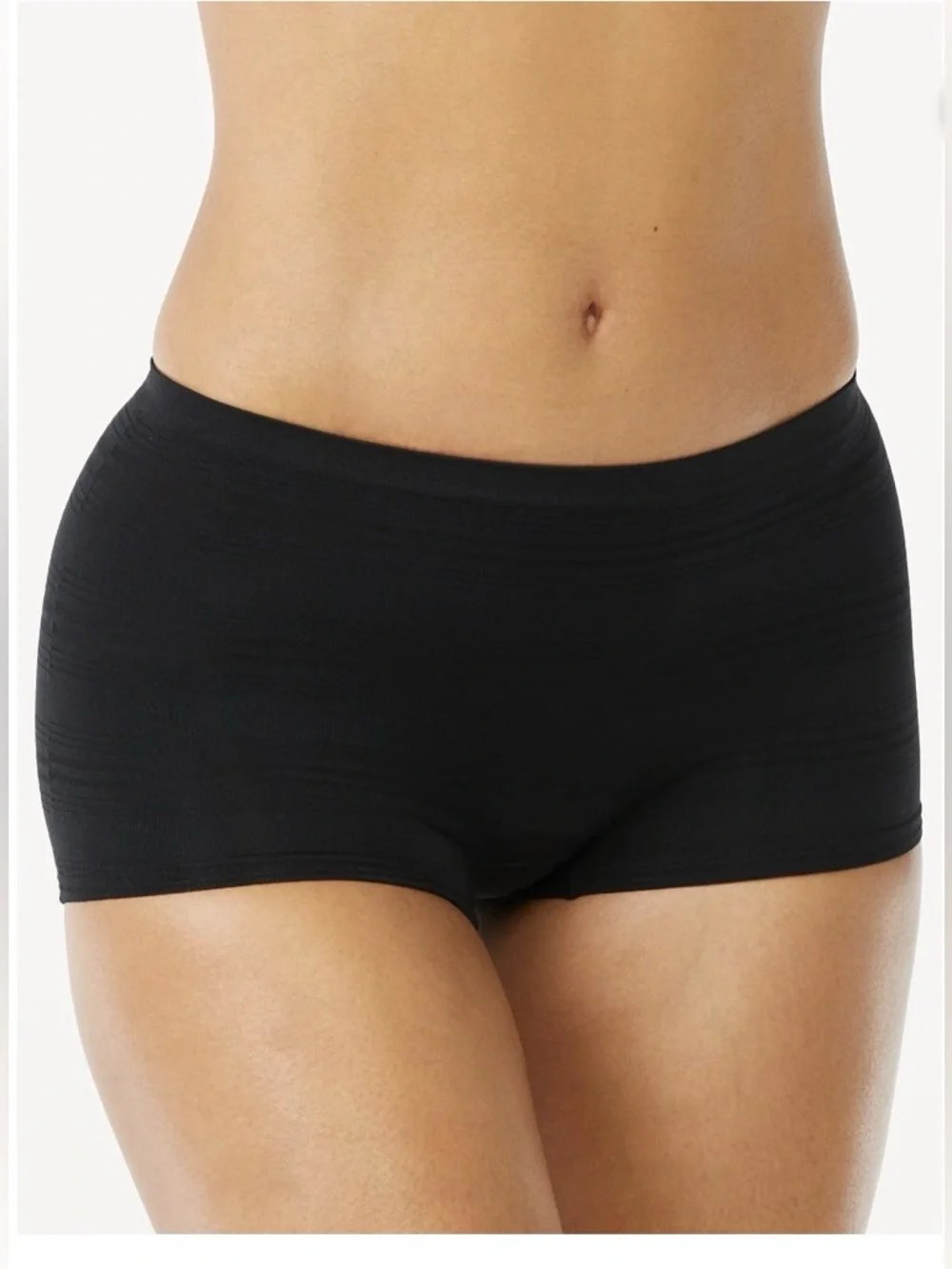 Joyspun Women's Sheer Stripe Seamless Boyshort Panties, 3-Pack - Picture 2 of 4